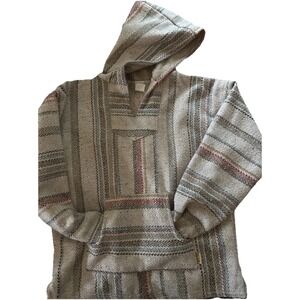 Molina  Baja Mexican Saddle Blanket Pullover Poncho Drug Rag‎  XL 14TEENS